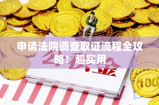 泰宁申请法院调查取证流程全攻略！超实用