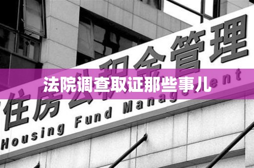 泰宁法院调查取证那些事儿