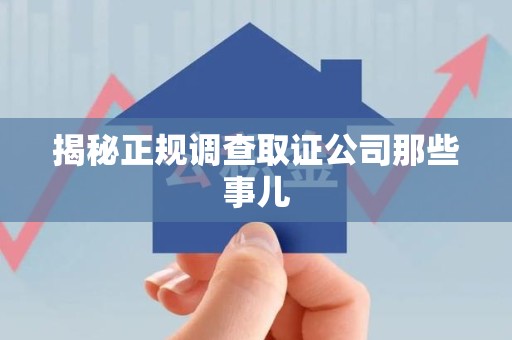 泰宁揭秘正规调查取证公司那些事儿