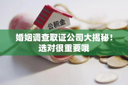 泰宁婚姻调查取证公司大揭秘！选对很重要哦